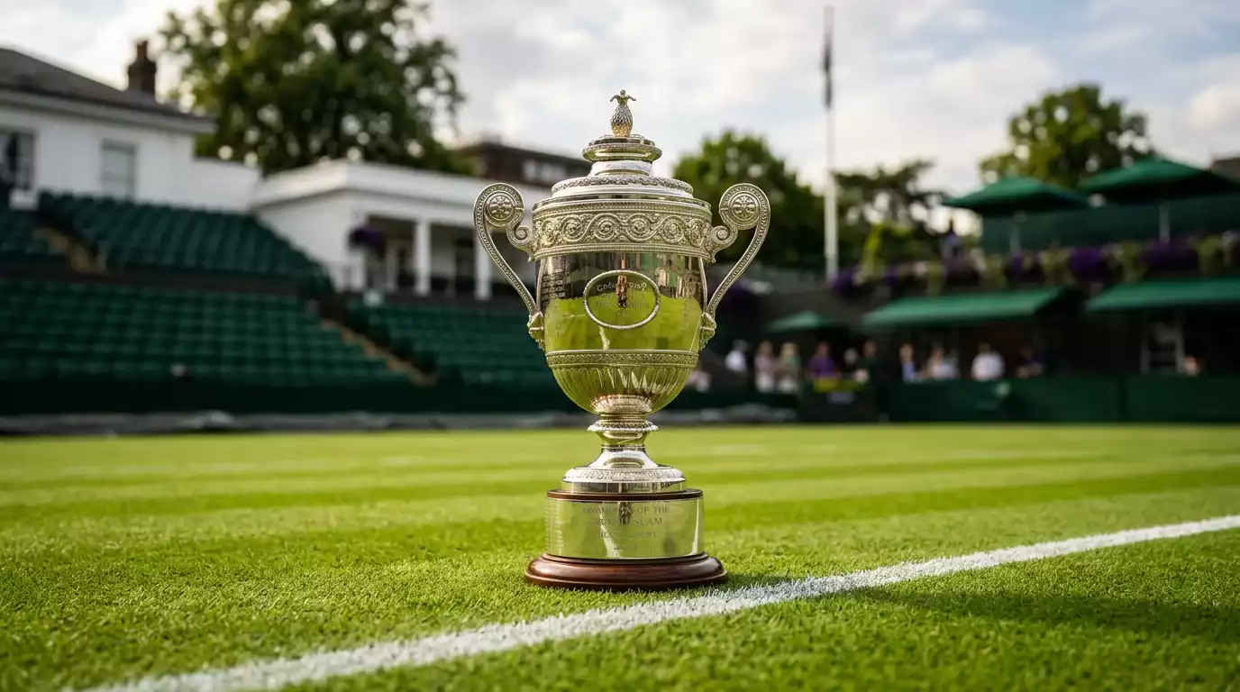 Trofeo de Grand Slam de tenis sobre cesped de Wimbledon