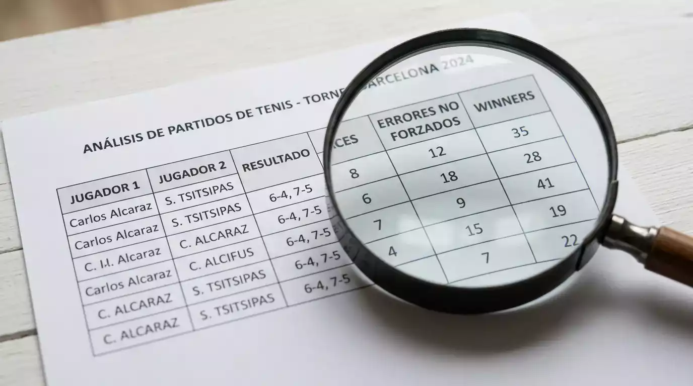 Lupa sobre cuotas de apuestas de tenis impresas en papel